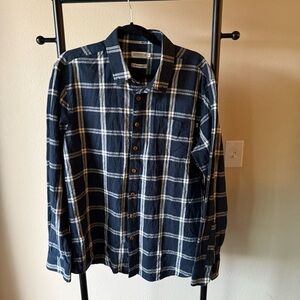 Farah Navy and Cream Checkered Shirt